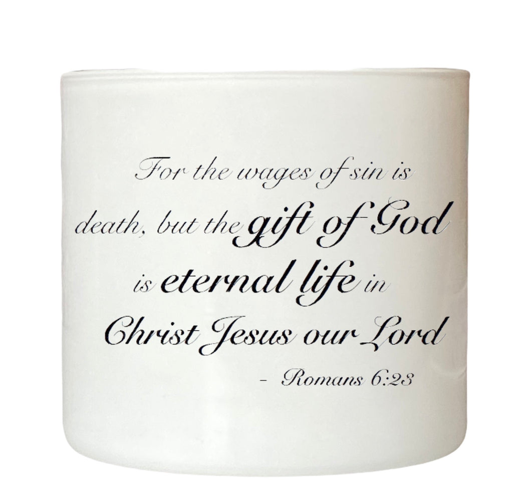 Romans 6:23 Double Wick Candle